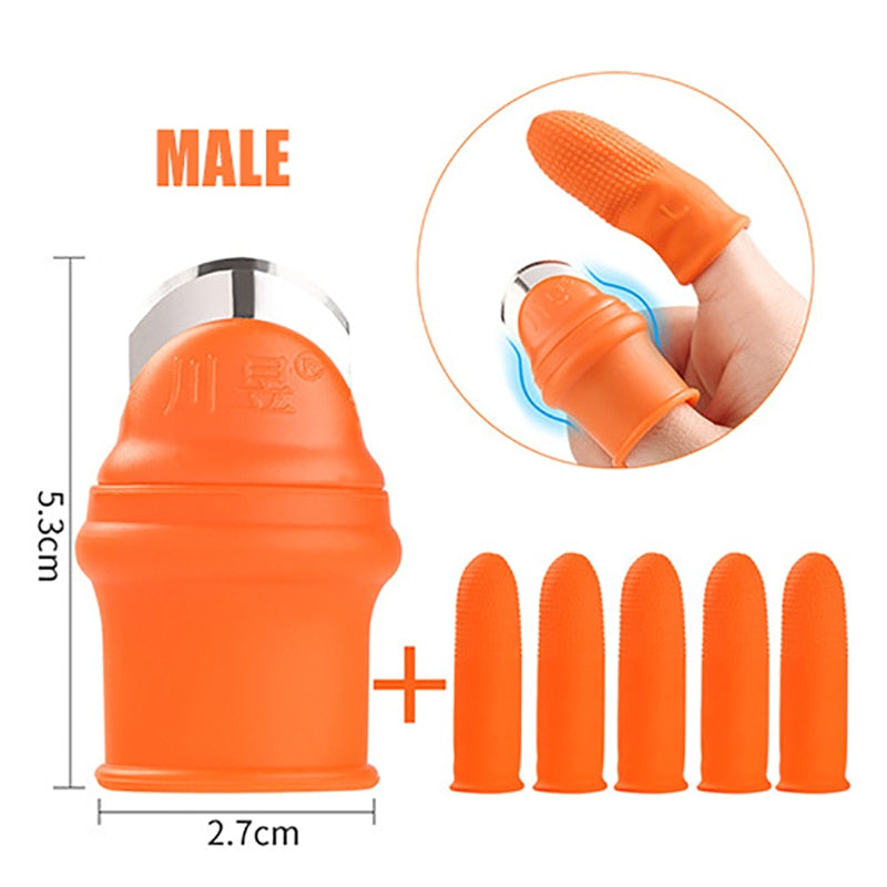 Silicone thumb knife