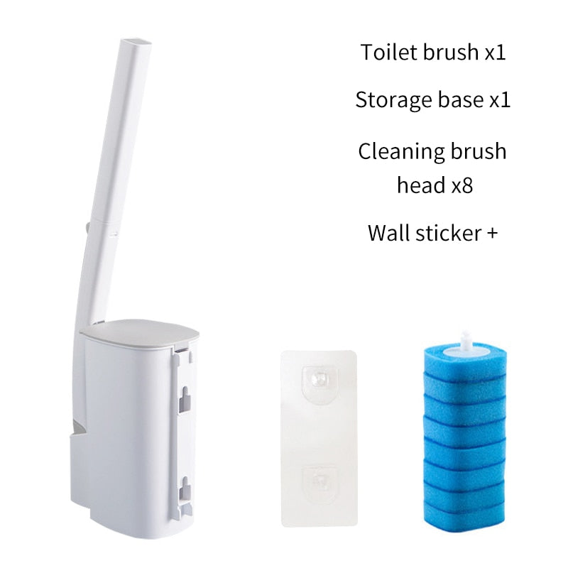 Disposable Toilet Brush with Cleaning Liquid