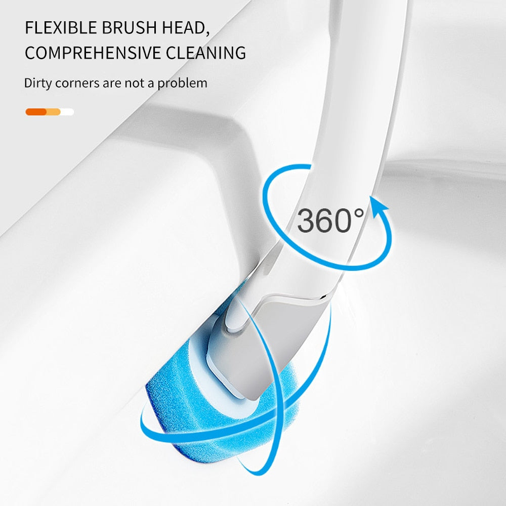 Disposable Toilet Brush with Cleaning Liquid