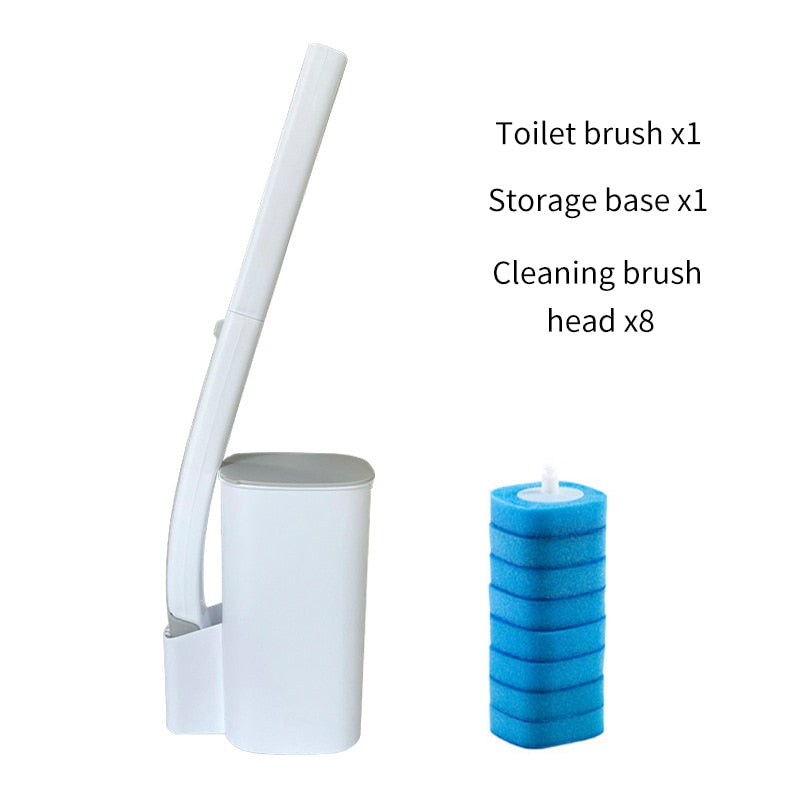 Disposable Toilet Brush with Cleaning Liquid