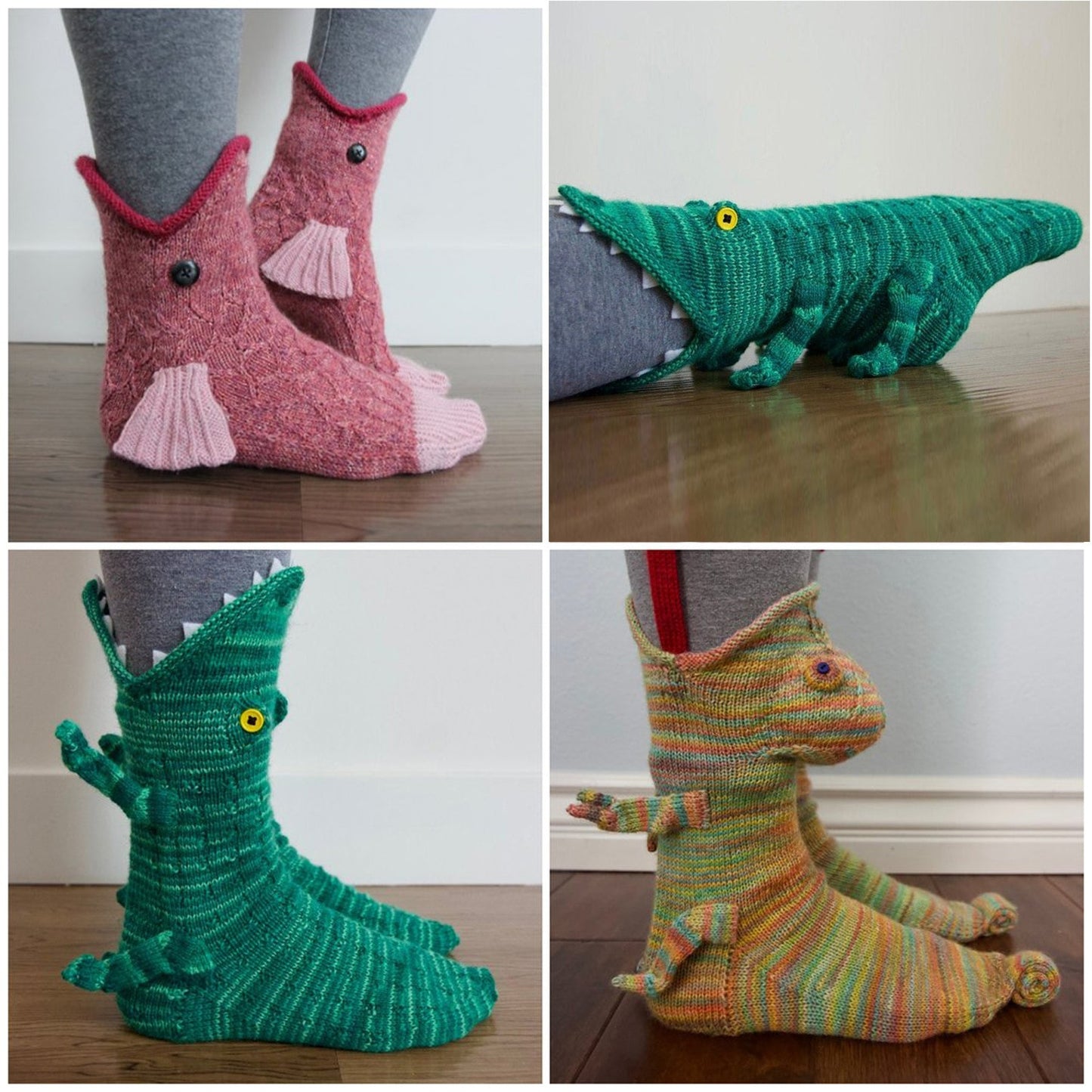 Crocodile Knitted Socks