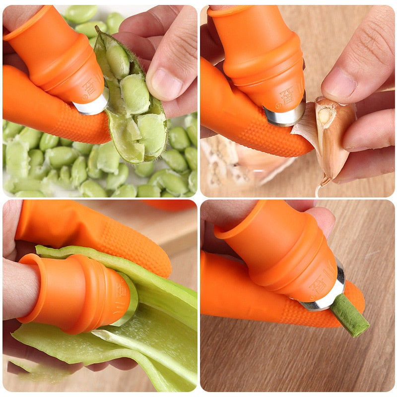 Silicone thumb knife