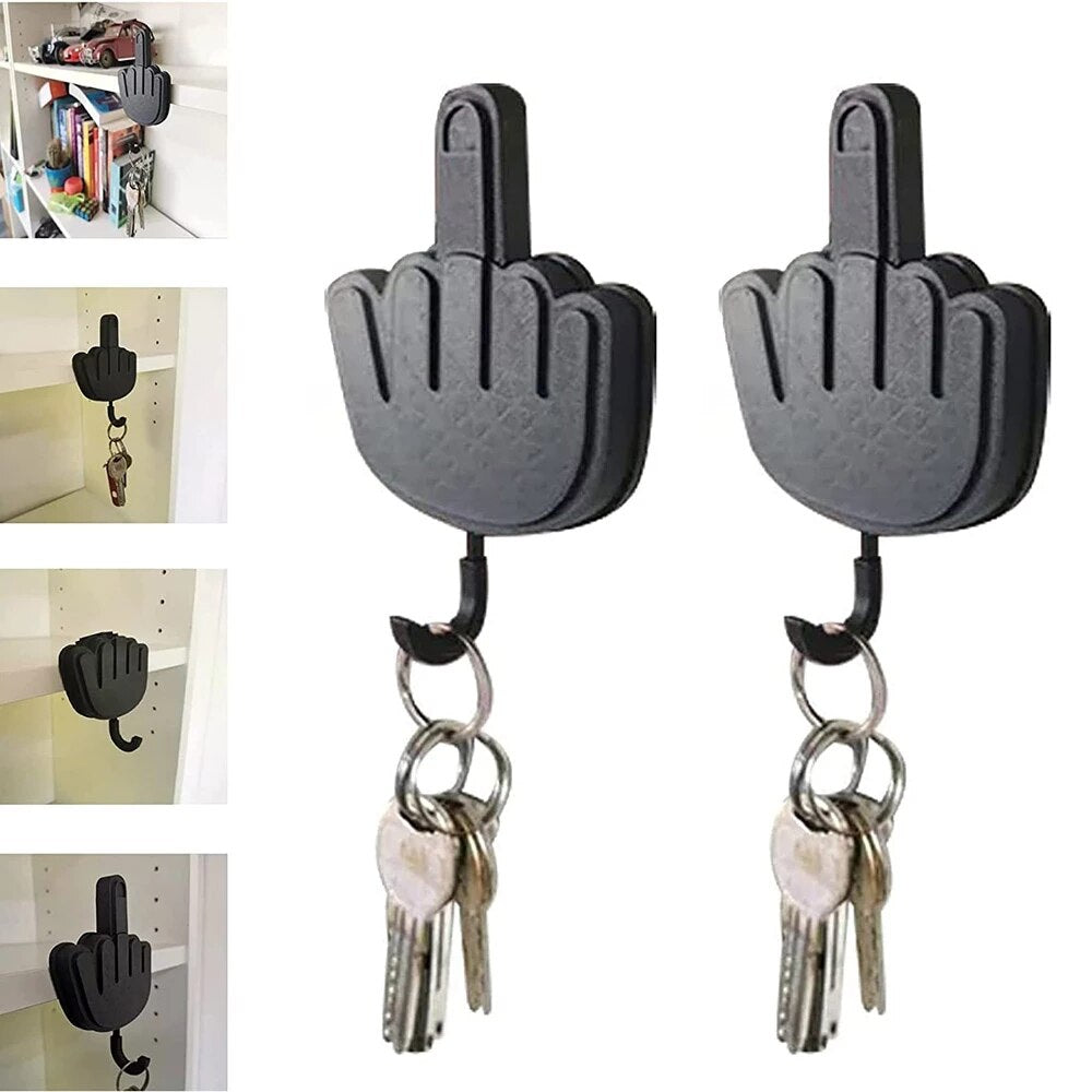 Middle finger key hook