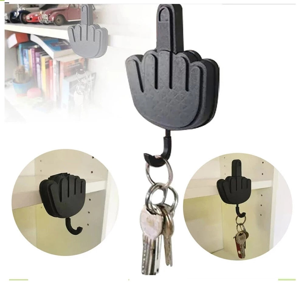 Middle finger key hook