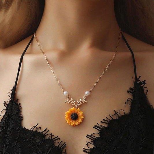 Sunflower necklace